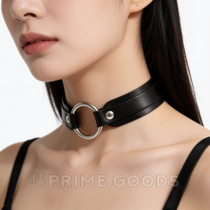 Ошейник однослойный скругленный, чёрный от sex shop primegoods фото 4