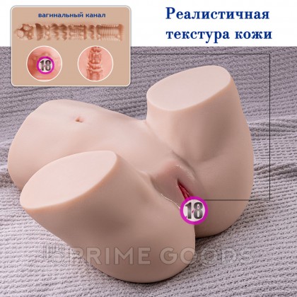Реалистичный двойной мастурбатор с функцией фрикции Gina от sex shop primegoods фото 11
