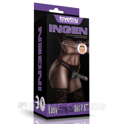 Страпон на трусиках Ingen (20*4 см.) в чёрном цвете от sex shop primegoods