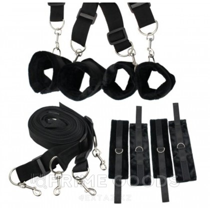Бондаж для фиксации на кровати Frisky Bedroom Restraint Kit, черный от sex shop primegoods