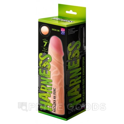 Насадка для страпона HARNESS с коннектером GREEN LINE (180*42) от sex shop primegoods