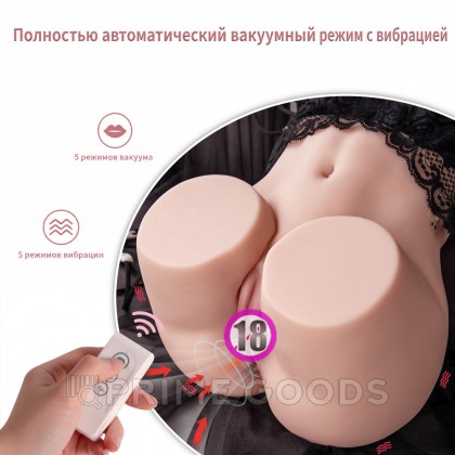 Реалистичный двойной мастурбатор с вибрацией и функцией всасывания Mignon от sex shop primegoods фото 5