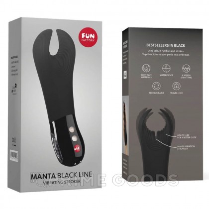 Мастурбатор Fun Factory Manta черный от sex shop primegoods фото 4