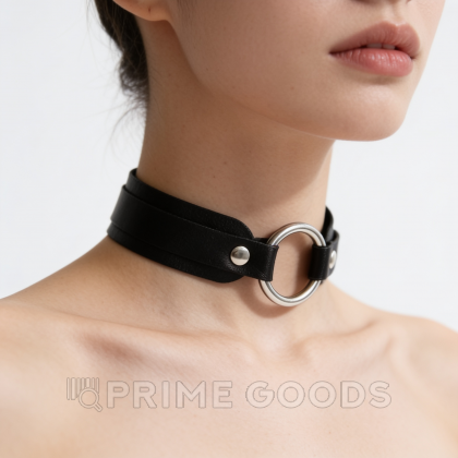 Ошейник однослойный скругленный, чёрный от sex shop primegoods фото 5