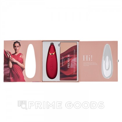 Бесконтактный клиторальный стимулятор Womanizer Premium красный/золотой от sex shop primegoods фото 4
