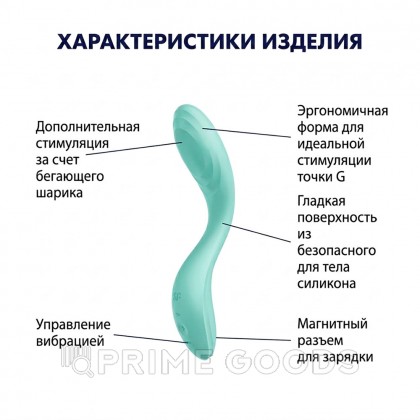 Вибратор с стимуляцией точки G Satisfyer Rrrolling Pleasure, ментоловый от sex shop primegoods фото 7