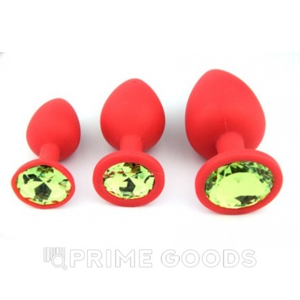 Набор анальных плагов 3 шт. (коралловый) от sex shop primegoods