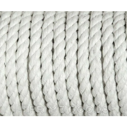 Хлопковая веревка для шибари, на катушке, белая, 10 м от sex shop primegoods фото 3