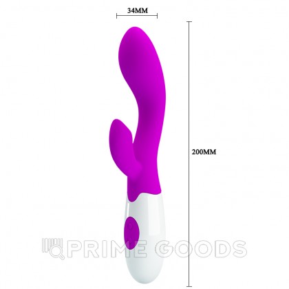 Вибратор с вибростимулятором клитора (20 см. х 3,6 см.) от sex shop primegoods фото 3