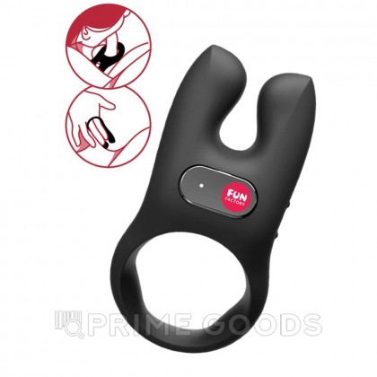 Эрекционное кольцо с вибрацией Nōs от Fun Factory (черное) от sex shop primegoods фото 5