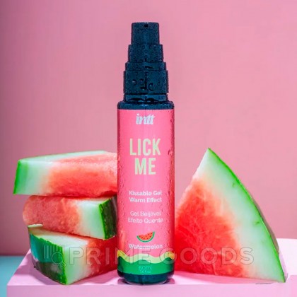 Гель со вкусом арбуза LICK ME с согревающим эффектом от INTT, 50 мл от sex shop primegoods фото 3
