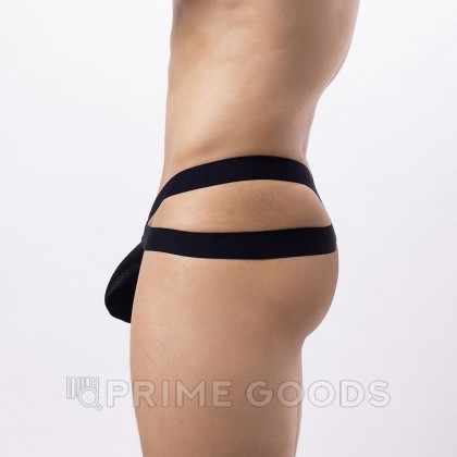 Сетчатые мужские стринги Strappy (L) черные от sex shop primegoods фото 4