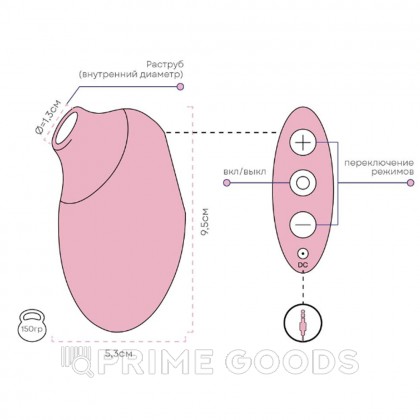 Бесконтактный вакуумный стимулятор клитора Adara, цвет бордовый (INFINITE) (One Size) от sex shop primegoods фото 2