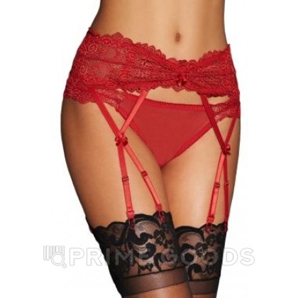Красный пояс для чулок, размер L от sex shop primegoods