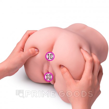 Реалистичный двойной мастурбатор Olga с вибрацией от sex shop primegoods фото 4
