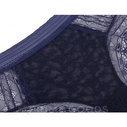 Трусики бразилиана Floral Lace синие (размер XL-2XL) от sex shop primegoods фото 2