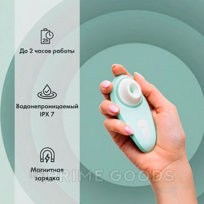 Бесконтактный клиторальный стимулятор Womanizer Liberty 2, серо-зеленый от sex shop primegoods фото 14