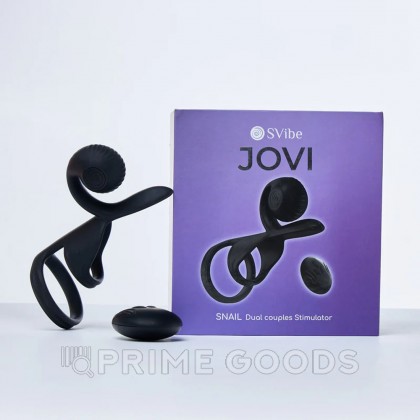 Стимулятор для пар в виде эрекционного кольца SVibe Snail JOVI черный от sex shop primegoods фото 10
