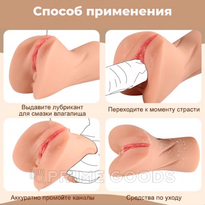 Реалистичный мастурбатор в виде вагины и половых губ Eunice от sex shop primegoods фото 7
