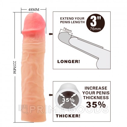 Реалистичная насадка на пенис Chelsea, 22,5 см, телесный от sex shop primegoods фото 4