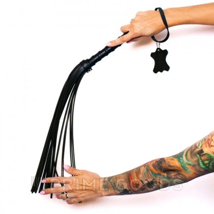 Флоггер из натуральной кожи Scandal, черный - primegoods.kz фото 5 Флоггер из натуральной кожи Scandal, черный от sex shop primegoods фото 5