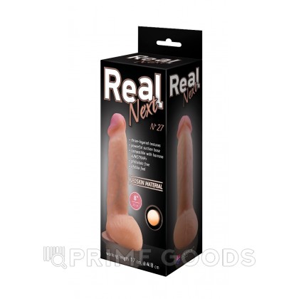 Фаллоимитатор неоскин на присоске в коробке REAL Next № 27 (раб. длина 16 см.) от sex shop primegoods фото 2