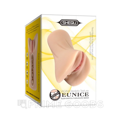 Реалистичный мастурбатор в виде вагины и половых губ Eunice от sex shop primegoods фото 10