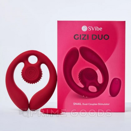 Стимулятор для пар SVibe Snail GIZI DUO бордовый от sex shop primegoods