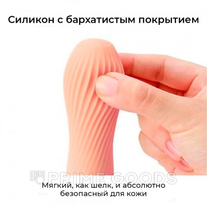 IROHA ZEN Вибратор Hanacha персиковый от sex shop primegoods фото 3