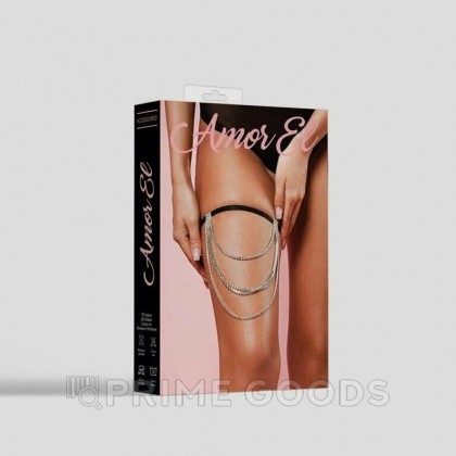 Подвязка с декоративными цепочками OS Black от sex shop primegoods фото 2