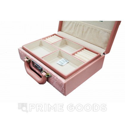 Чемодан-органайзер с кодовым замком  (кожзам) розовый от sex shop primegoods фото 2
