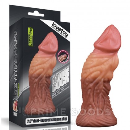 Фаллоимитатор Platinum с двойным покрытием Lovetoy (18*7) телесный от sex shop primegoods фото 2