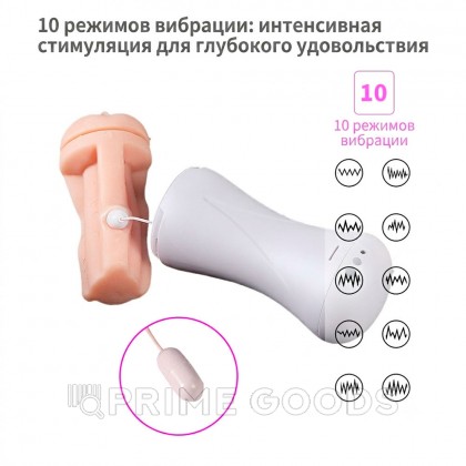 Реалистичный мастурбатор в тубе Happy Cup со стонами и вибрацией от sex shop primegoods фото 5
