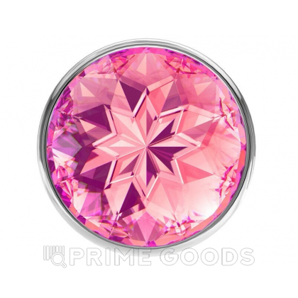 Серебряная пробка с кристаллом (розовый) от sex shop primegoods фото 3