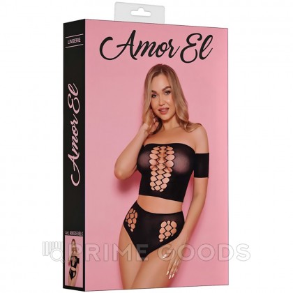 Комплект эротического белья Amor El, топ и трусики со шнуровкой, S/L  от sex shop primegoods фото 8