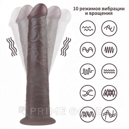 Вибратор-ротатор с пультом ДУ черный (25,4*4,8) от sex shop primegoods фото 6