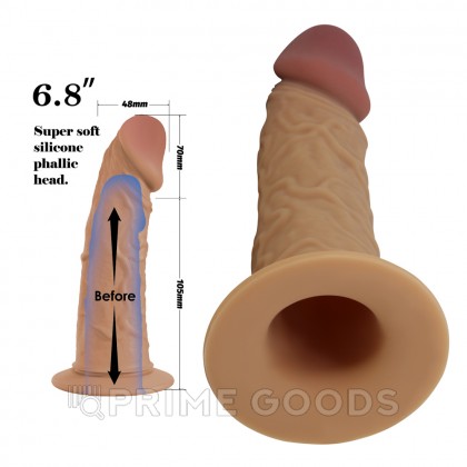 Страпон Draven с вибрацией (17,5*3,7 см) от sex shop primegoods фото 3