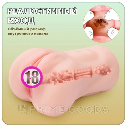 Реалистичный мастурбатор в виде вагины и половых губ Elaine от sex shop primegoods фото 11