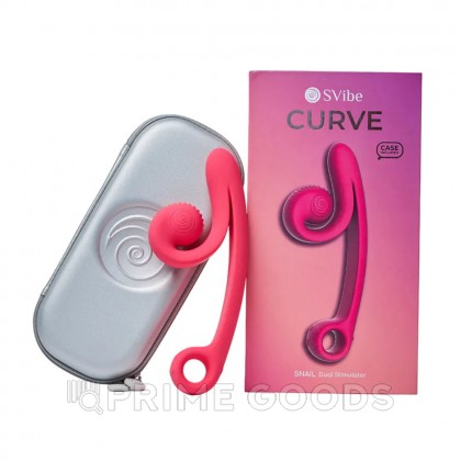 Вибратор для двойной стимуляции SVibe Snail CURVE розовый от sex shop primegoods