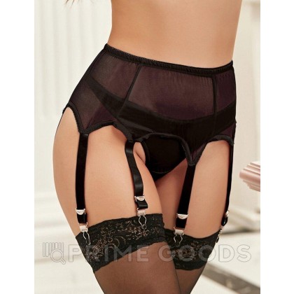 Пояс черный для чулок с ремешками на клипсах (M-L) от sex shop primegoods фото 3
