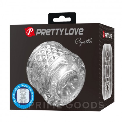 Мастурбатор с текстурированным каналом Crystle прозрачный от sex shop primegoods фото 9