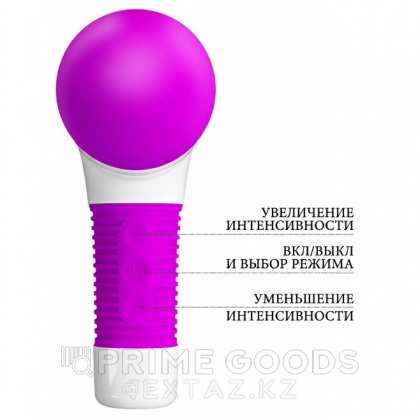 Универсальный вибромассажер Super power 7 режимов вибрации (бело-фиолетовый) от sex shop primegoods фото 2