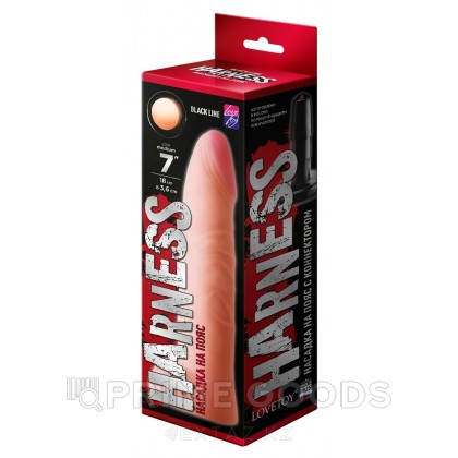 Насадка для страпона HARNESS с коннектером BLACK LINE (180*36) от sex shop primegoods фото 4