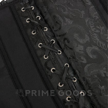 Черный корсет с цветочным принтом (M) от sex shop primegoods фото 7