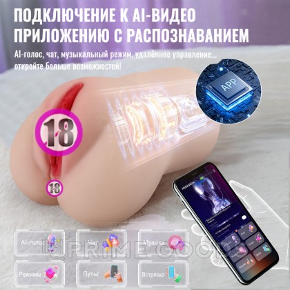 Мастурбатор-вагина с подключением к приложению Eliza (вибрация+фрикции) от sex shop primegoods фото 10
