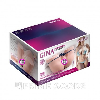 Реалистичный двойной мастурбатор с функцией фрикции Gina от sex shop primegoods фото 5