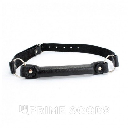Кляп-трензель из черной кожи от sex shop primegoods