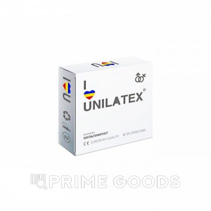 Unilatex Multifruits 3 шт. Презервативы цветные с ароматом мультифрукт от sex shop primegoods