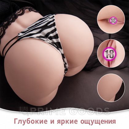 Реалистичный двойной мастурбатор с вибрацией и функцией всасывания Mignon от sex shop primegoods фото 4