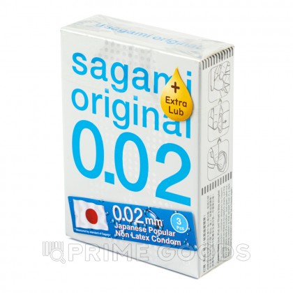 Презервативы SAGAMI Original 002 EXTRA LUB полиуретановые 3 шт. от sex shop primegoods